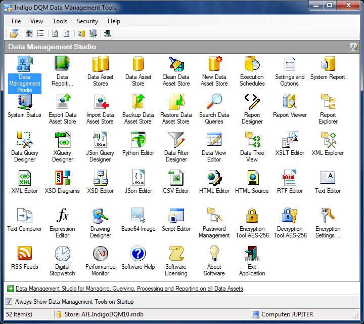 screenshot of Indigo DQM